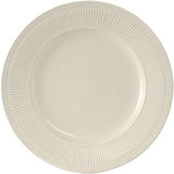 Tuxton China HEA-054 Plate, 5-1/2" Diameter, Round, Wide Rim, Embossed,Microwave and Dishwasher Safe, Oven Proof, Fully Vitrified, Ceramic, Hampshire, American White/Eggshell, Pack of 36
