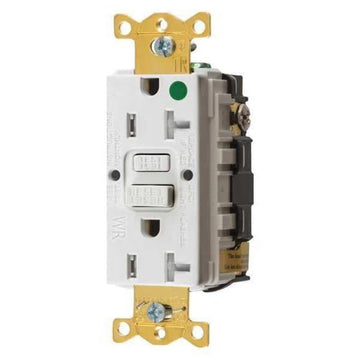 Gfci Heavy Use Receptacle by Hubbell – Nylon, White, Model GFTWRST83W