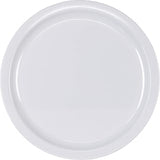Carlisle FoodService Products Kingline Reusable Plastic Plate Dinner Plate for Home and Restaurant, Melamine, 10 Inches, White
