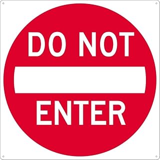 National Marker Do Not Enter, 24X24, .040 Alum Sign