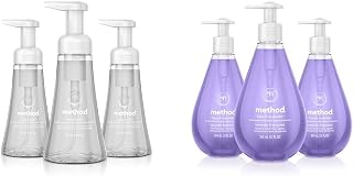 Method Foaming Hand Soap Sweet Water 3pk, Gel Hand Wash French Lavender 3pk - Paraben & Phthalate Free Biodegradable Hand Soap