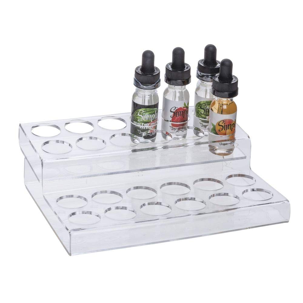 E-Liquid Display Stand for 24 Bottles 2 Tiers by Retail Resource – Plastic, Model EV24