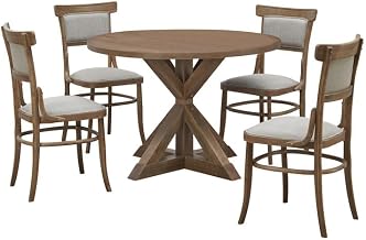 Diana Dining Table with 4 Dining Chairs - Vintage Honey