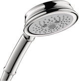 hansgrohe Croma 100 Classic Low Flow 5-inch Handheld Shower Head Classic 3 Full, Pulsating Massage, Intense Turbo 04753000
