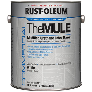 Eggshell White MULE Modified Urethane Latex Epoxy by Rust-Oleum – 17 Fl Oz (Pack of 1), Eggshell White, Model 393448