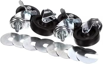 HOSHIZAKI HS-5609 Caster Kit with Shims and Rails, Low Profile | Pack of 4, 4" Casters, Model HS-5609