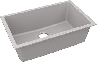ELGRU13022GS0 Elkay Quartz Classic 29-1/2" x 18-3/4" x 9-1/2", Single Bowl Undermount Sink, Greystone