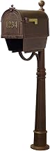 Products Berkshire Curbside Mailbox with Front Address Numbers, Newspaper Tube and Ashland Mailbox Post