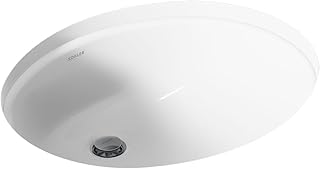 Kohler Caxton Oval 17" x 14" Undermount bathroom sink, White
