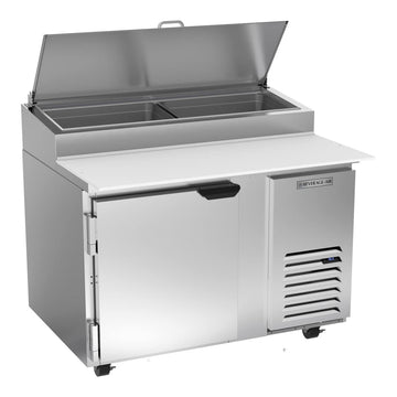 46" W Two Door Refrigerated Pizza Prep Table by Beverage Air – 12.0 cubic_feet, Stainless Steel, Model DP46HC