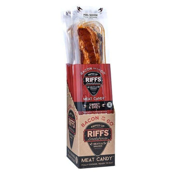 Smokehouse Bacon on the Go Sweet and Spicy Meat Candy by Riffs – 0.7 ounce, Pack of 144
