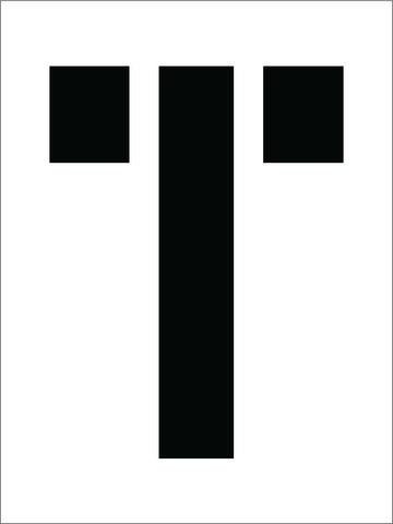National Marker Corp. Stencil by NMC – 16"L x 1"W x 12"H, Polyethlyene.060 (Stencils), Yellow, Model PMC12-T