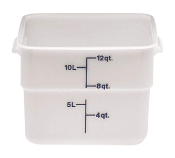 Camsquare Container White 12 Qt by Cambro – 12 quarts, Polyethylene, white, Model 2SFSP148