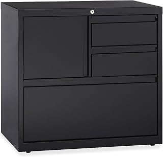 Lorell LLR60933, 30" Personal Storage Center Lateral File - 3-Drawer, 1 Each, Black