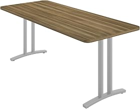 Correll Curvature Colonial Hickory and Silver Executive Desk CD3072R-53-14-53