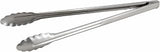 Winco Coiled Spring Heavyweight Stainless Steel Utility Tong, 16-Inch | Dishwasher safe, Heavy-duty, Scalloped edges, Great for Salads, Buffets and Catering