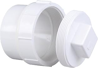 NIBCO Fig No 4816, 1-1/2 in. PVC DWV Cleanout Adapter Spigot x Cleanout with Plug, Solvent Weld