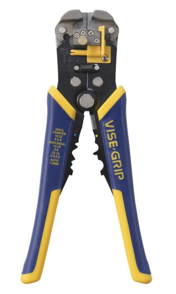 Vise-Grip Wire Stripper by IRWIN – 8" (200mm), Strip wire from 10 to 24 AWG with our self-adjusting mechanism. Jaw Width: 2 inches, Black, Model 2078300