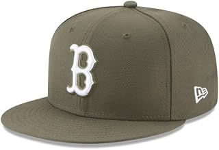 New Era MLB 59FIFTY Boston Red Sox Olive Green Collection Fitted On Field Baseball Cap Hat - 8