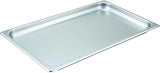 Winco Full Size Silver 1 1/4" Deep Metal Steam Table Pan (Set of 12)