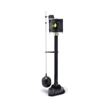 Products EPP50 Pedestal Sump Pump with Vertical Float Switch by ECO-FLO – 1/2 HP, Stainless Steel, Black, Model ECO-FLO - EPP50