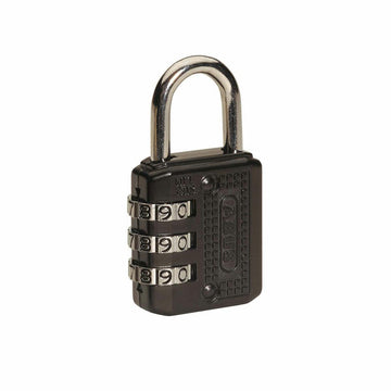 Combination Padlock 20 mm BLACK by ABUS – Alloy Steel, Black, Model 715/20