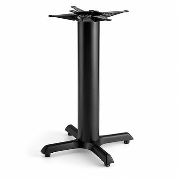 22" x 22" Black Steel Standard Height Table Base by Glownary – 22 X 22 Inches, Beech, Brown, Model 349c22s4slf