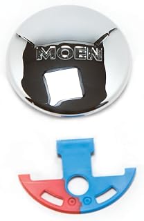 Moen 100021, Handle Cap and Temperature Indicator Kit 7400 Series Kitchen Faucets, Chrome