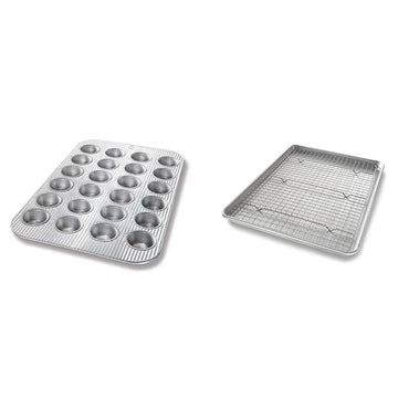 Bakeware Mini Cupcake by USA Pan – 1.875 x 1.25 x .875 inches, Alloy Steel, Silver