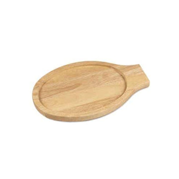 Oval Wooden Underliner by Browne Foodservice – 12.5x7.8 Inch, Stainless Steel, Model 573723