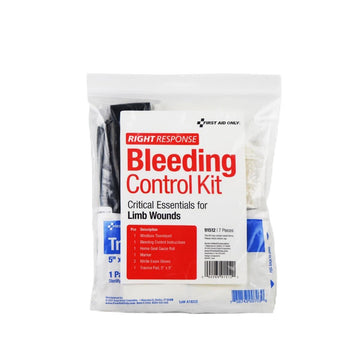 Critical Essentials Bleeding Control Kit for Limb Wounds by First Aid Only – Plastic, Clear, Model 91512