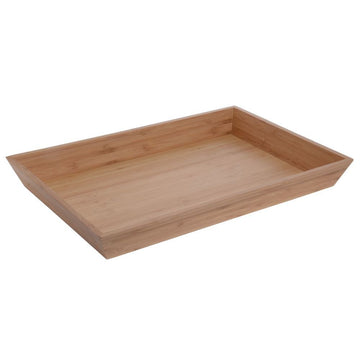 Bamboo Rectangle 18 x 12 x 2" Basket by Delfin Design – 18" x 12" x 2", Natural, Model BK-1812-BA1