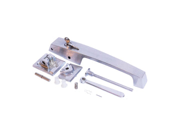 1236C Handle Complete w/Key Brushed Chrome w/Inside Lever Release (for use on Flush Doors Only) by Kason – Zinc, Chrome, Model 1236C-BL