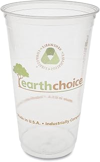 EarthChoice Compostable Cold Cup, 24 oz, Clear/Printed, 580/Carton