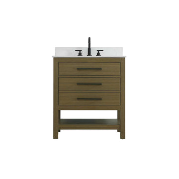 Karson Bathroom Vanity Chestnut Brown by Lighting Design – Wood, Chestnut Brown, Model VF60530MCB-BS