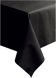Hoffmaster 220836 Linen-Like Color in Depth Tablecover, 108" Length x 50" Width, Black (Case of 20)