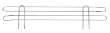 Super Erecta 4" High Stackable Ledge for Wire Shelving by METRO – 24, Alloy Steel, Chrome, Model L24N-4C