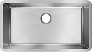 Elkay Crosstown EFRU311610T 33" - 10" Depth Single Bowl Undermount Stainless Steel Kitchen Sink, Polished Satin
