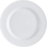 CAC China EVT-21 Elegant Everest Fully Glazed Porcelain Round Plate, 12" Diameter by 1", Bone White (Box of 12)