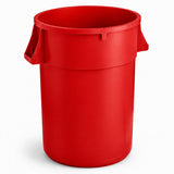 44 Gallon Red Round Commercial Resin Trash Can by Glownary – 35 Gallon, 35.0 gallons, Resin, Beige, Model 475tcrnd44rd