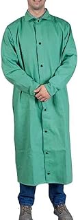 Tillman 50" Green 9 Ounce Westex® Proban® FR7A® Cotton Flame Retardant Coat With Snap Front Closure