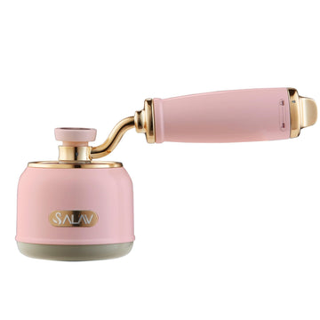 Retro Edition 2-in-1 Rechargeable Fabric Shaver & Lint Roller by SALAV – 8.5in x 3.25in x 3.5in, Plastic, Rose, Model LR-900