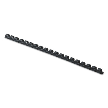 1/4in Black Binding Combs (25 Pack) by Fellowes – Each, 20.0 pages, Plastic, Black, Model 52320