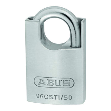 Titalium 96TICS Series Closed Shackle Padlock - 50mm KA 7566 96TICS/50 Boxed by ABUS – Alloy Steel Stainless Steel Aluminium, Multi-coloured, Model 96CSTI/50 KA 7566