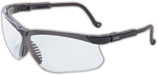 Uvex S3200X Genesis Series Safety Glass with Black Frame, Capacity, Volume, Standard, with Anti-Fog Coating, Clear