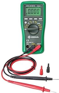 Greenlee Dmm, 600V Ac/Dc, 10A, Cap,Temp, Elec Test Instruments (DM-45), Black