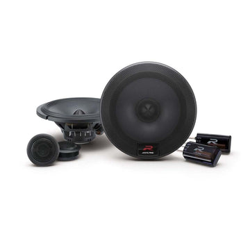6.5 Inch Component 2-Way Speakers (Pair) by Alpine – 6.5", carbon fiber, black, Model R-S65C.2