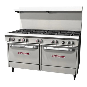 Southbend S-Series 60" Gas Restaurant Range w/ (2) Open Burners by SOUTH BEND – 3.2 gallons, Iron, Model S60DD-4GL