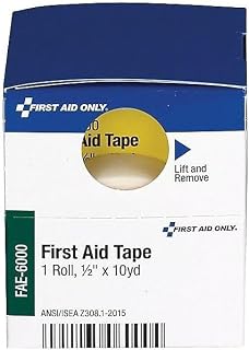 First Aid Only First Aid Tape, 1/2" x 10 yds, Acrylic, White