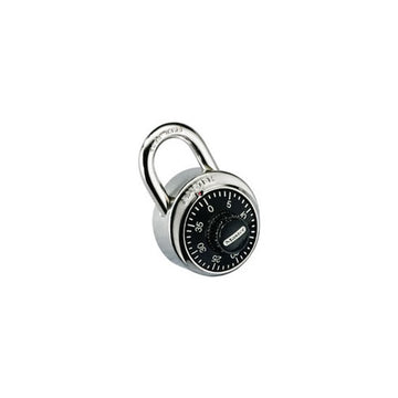 1502 Combination Lock by Master Lock – Stainless Steel, Black, Model 7ML1502